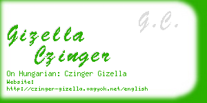 gizella czinger business card